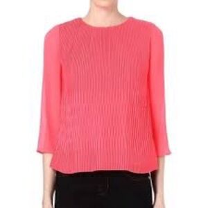 Coral Ribbed Knit Sweater